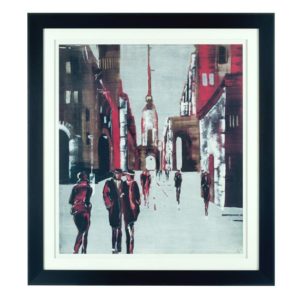 Agatiyo Framed Drawing City Wall Art In Multi Coloured