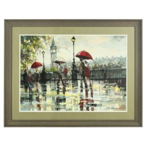 Agatiyo Framed London Wall Art In Multi Coloured