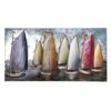 Sailing Regatta Picture Metal Wall Art In Multicolor And Blue